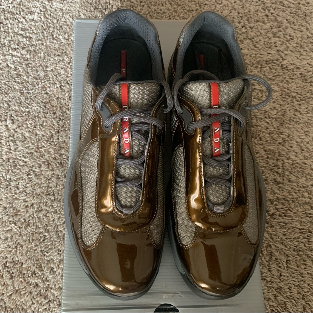 Prada America’s Cup Patent Leather Bronze